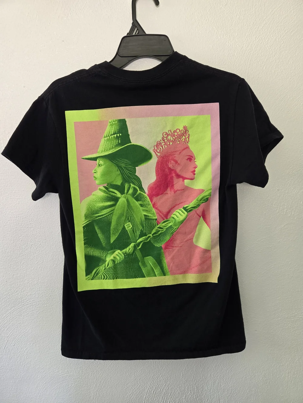WICKED Graphic Short Sleeve Tee in Black with Neon Green & Neon Pink